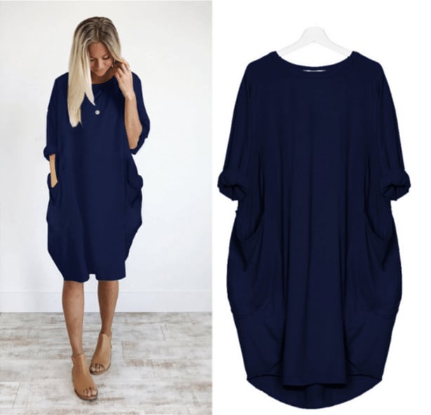 Abito Casual Ampio con Tasche per Donna