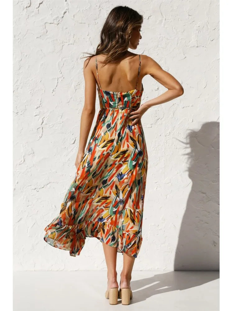 Abito Midi Elegante e Colorato da Donna | Sofia