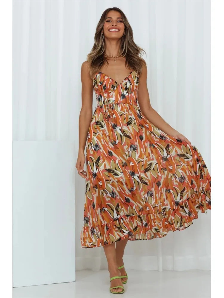 Abito Midi Elegante e Colorato da Donna | Sofia