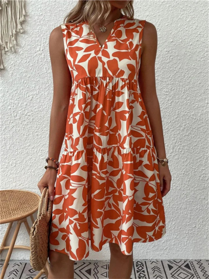 Abito Boho Senza Maniche con Scollo a V alla Moda per Donna | Elora