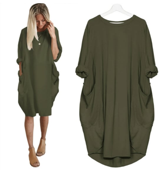 Abito Casual Ampio con Tasche per Donna