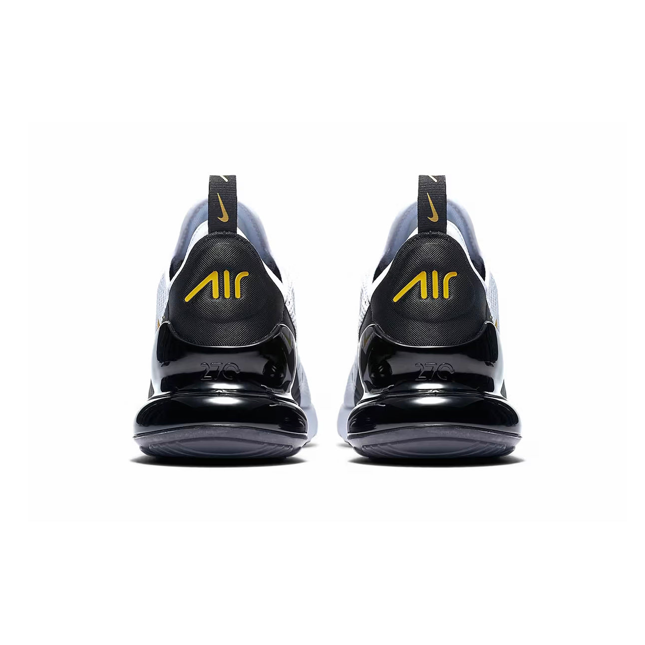 Nike Air Max 270 Bianco Nero Oro Metallico Uomo Sneakers Eleganti