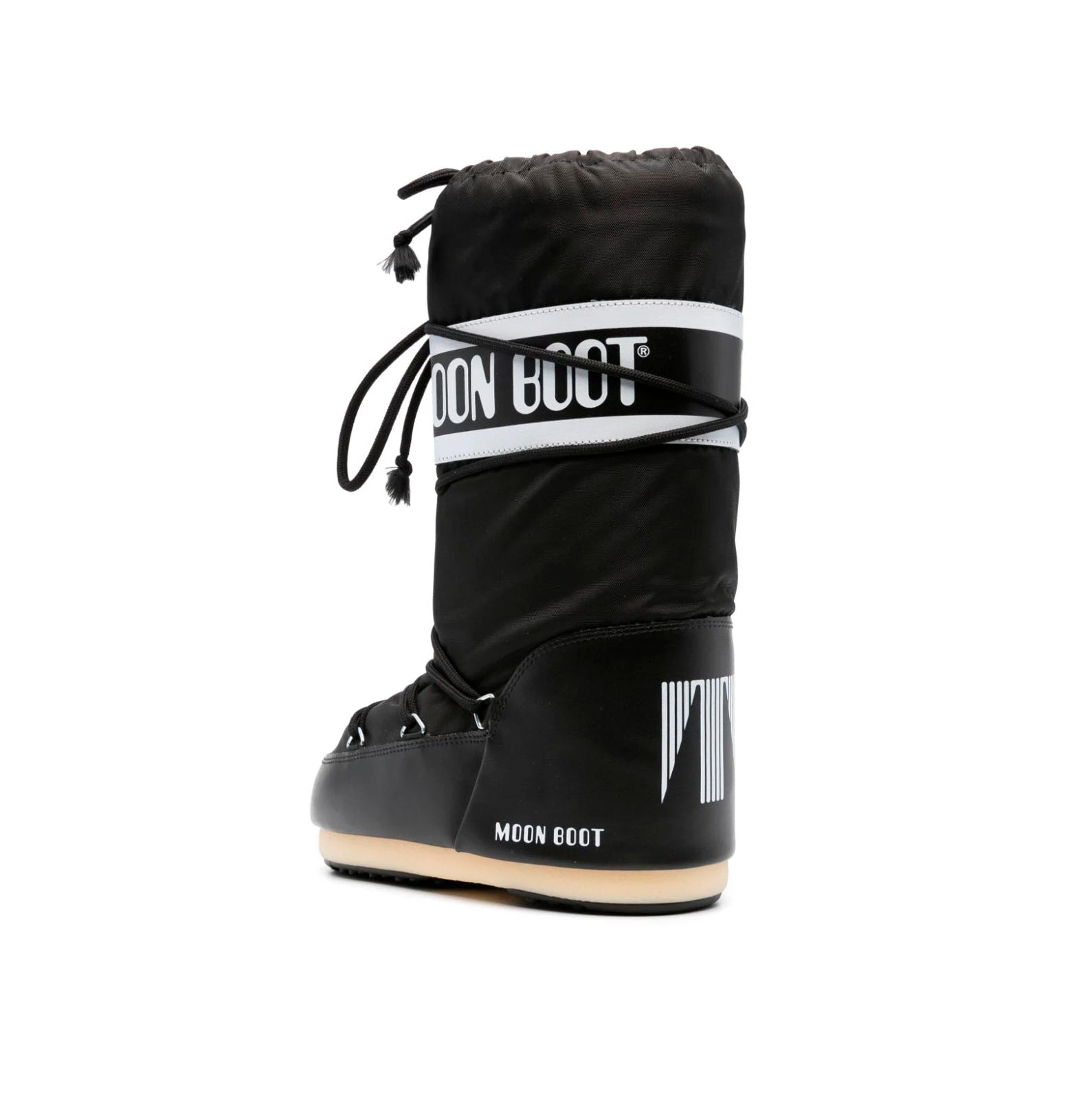 Moon Boot Icon Nero Nylon Stivali Invernali Impermeabili