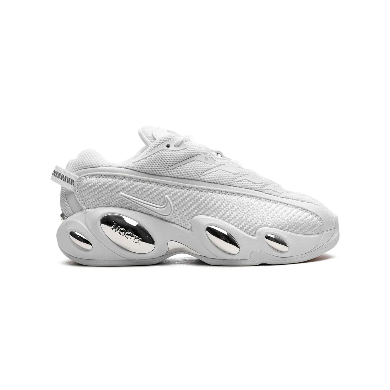 Nike NOCTA Glide Triple White Sneakers Uomo Stile Minimalista