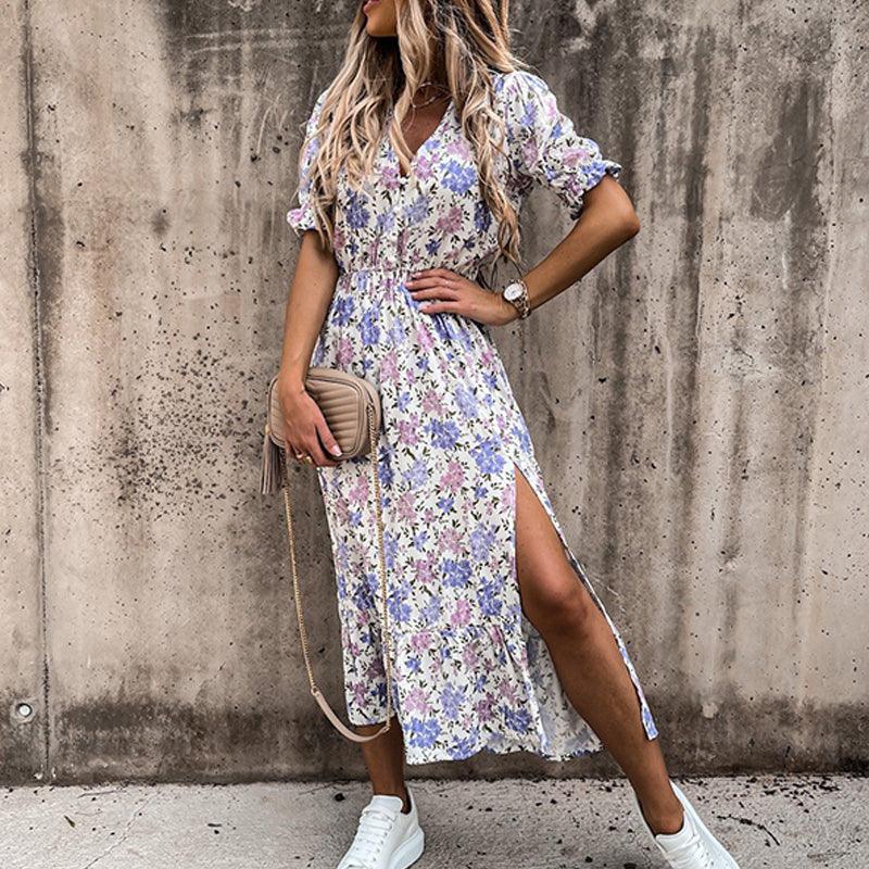 Abito a Fiori con Spacco per Donna | Bella