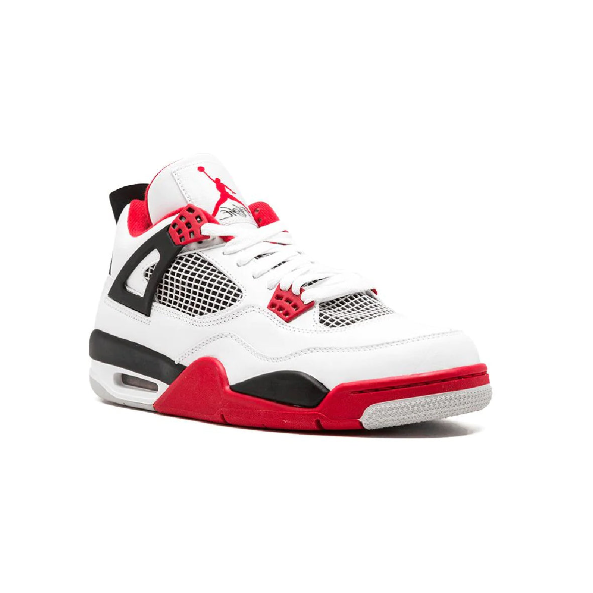 Nike Air Jordan 4 Retro Fire Red Bianco Rosso Nero Uomo