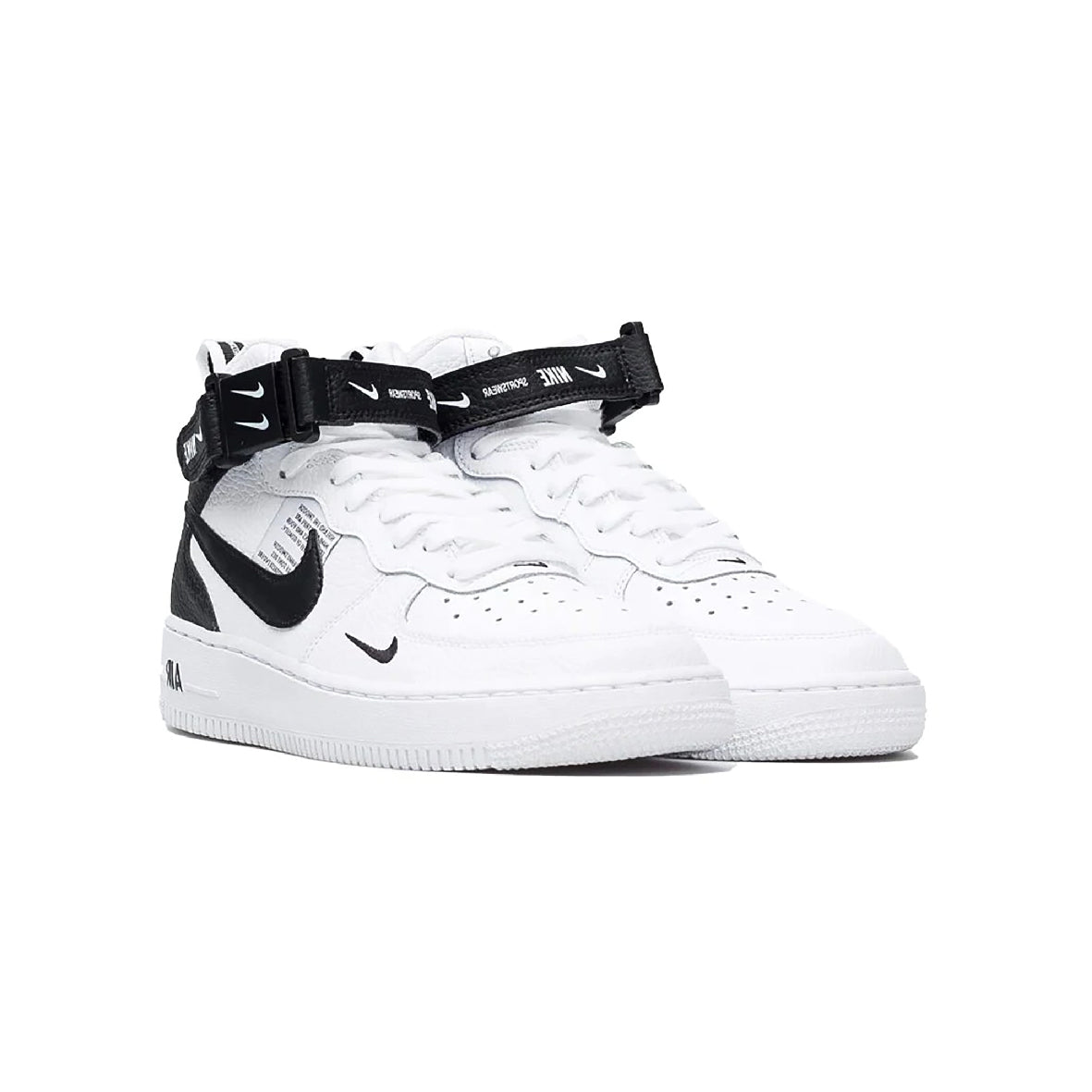 Nike Air Force 1 Mid '07 Bianco con Dettagli Neri