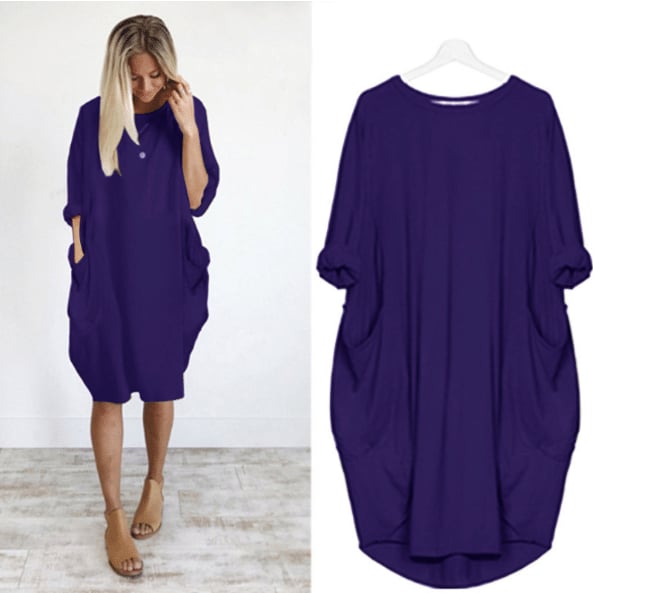 Abito Casual Ampio con Tasche per Donna