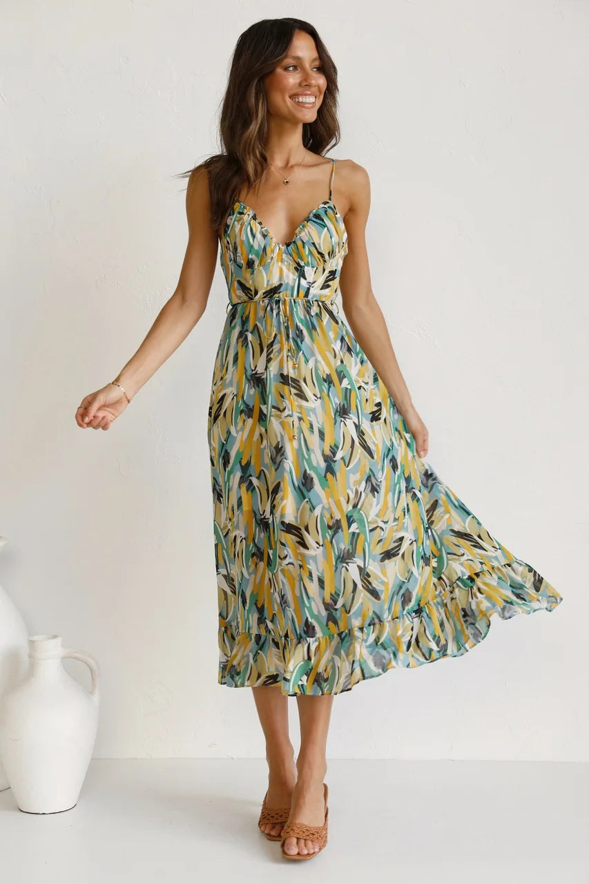 Abito Midi Elegante e Colorato da Donna | Sofia