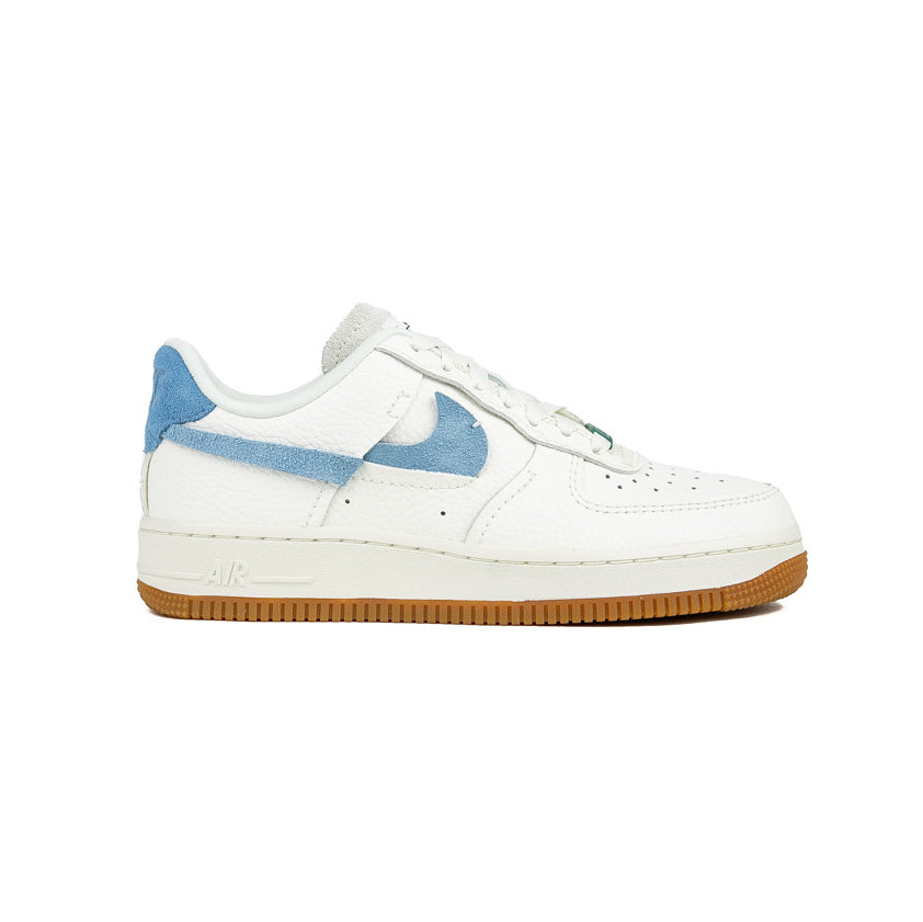 Nike Air Force 1 '07 Inside Out Bianco con Dettagli Azzurri