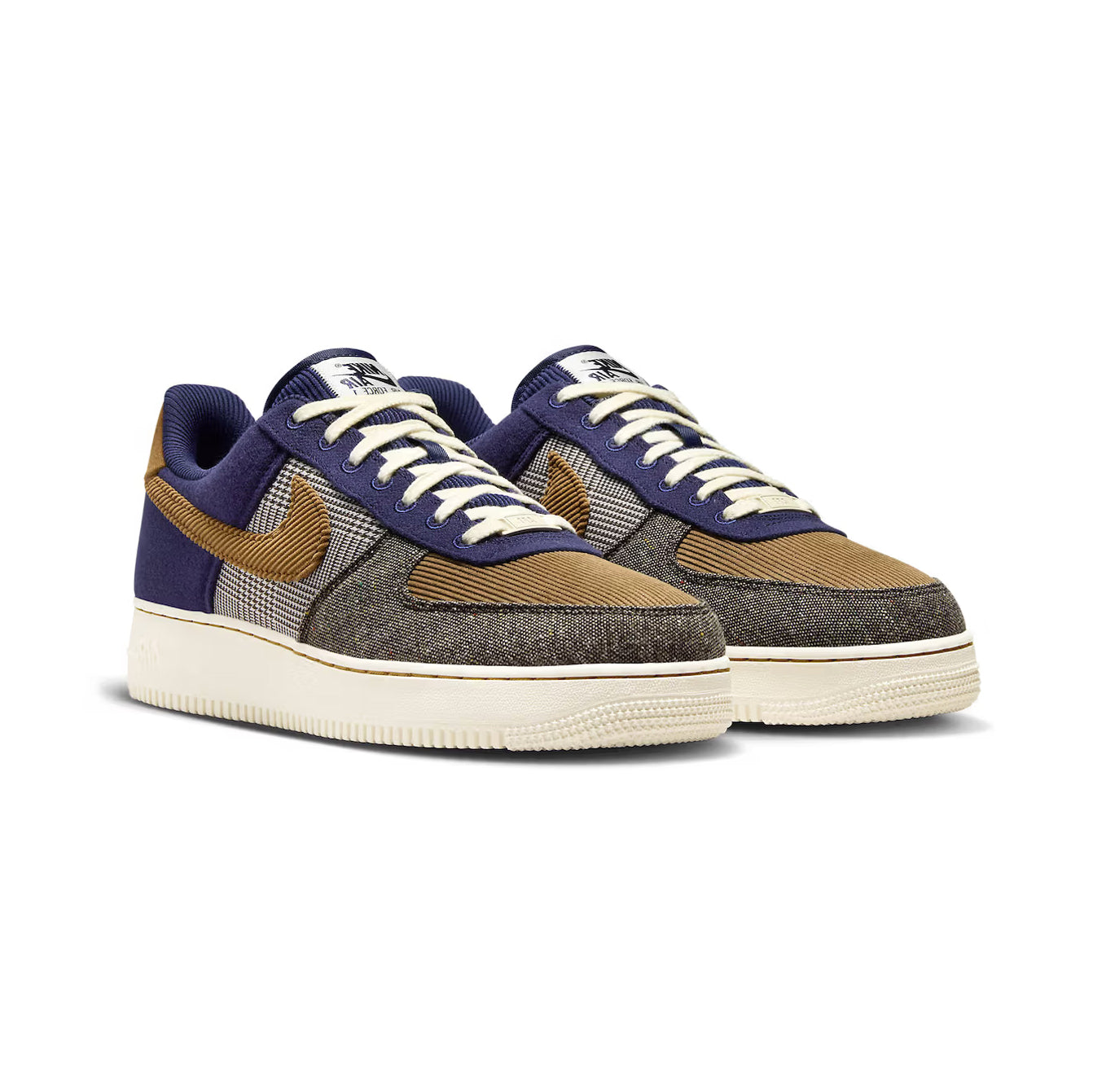 Nike Air Force 1 '07 Premium Tweed Blu Navy e Marrone