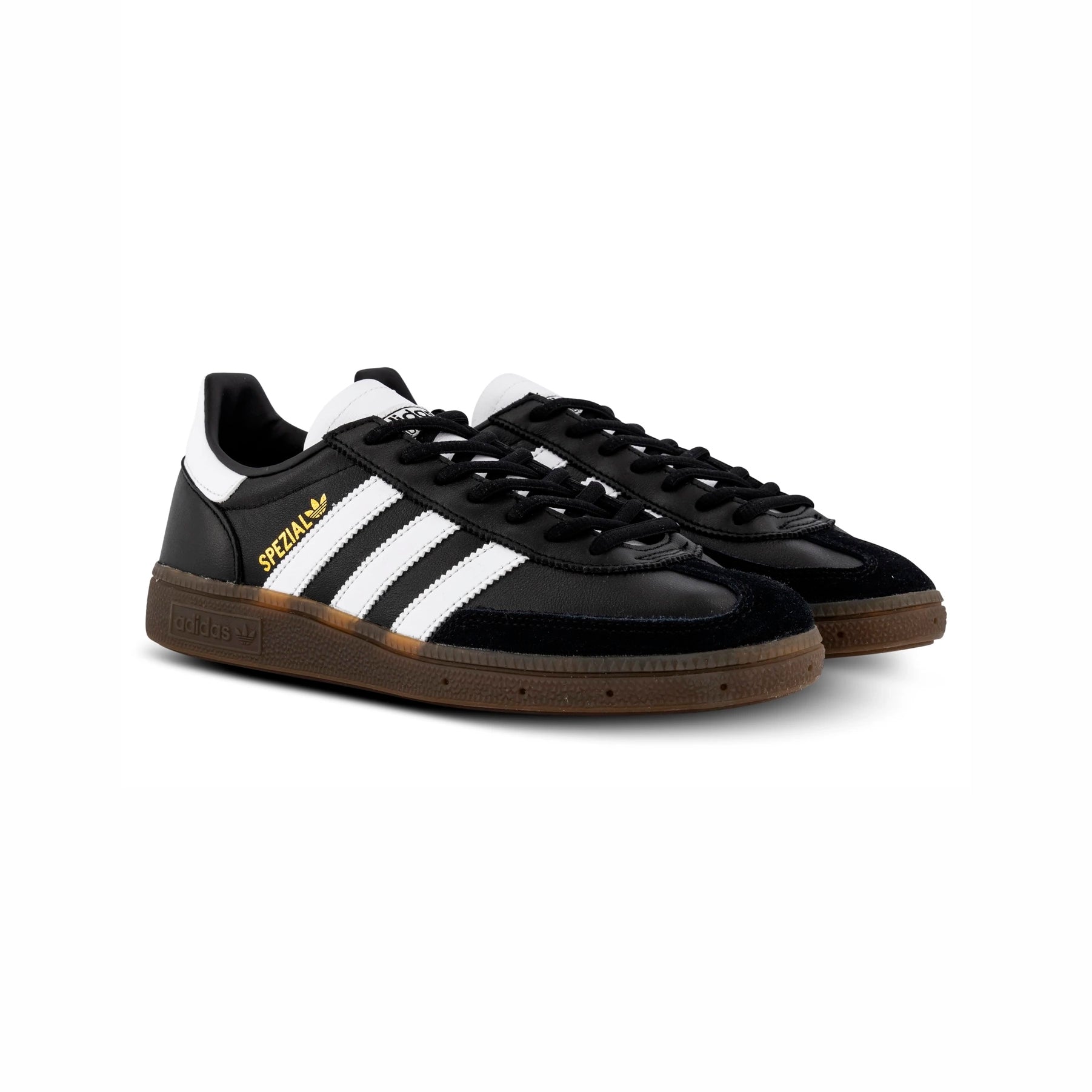 Adidas Handball Spezial Scarpe in Pelle Nera e Bianca Uomo Retro