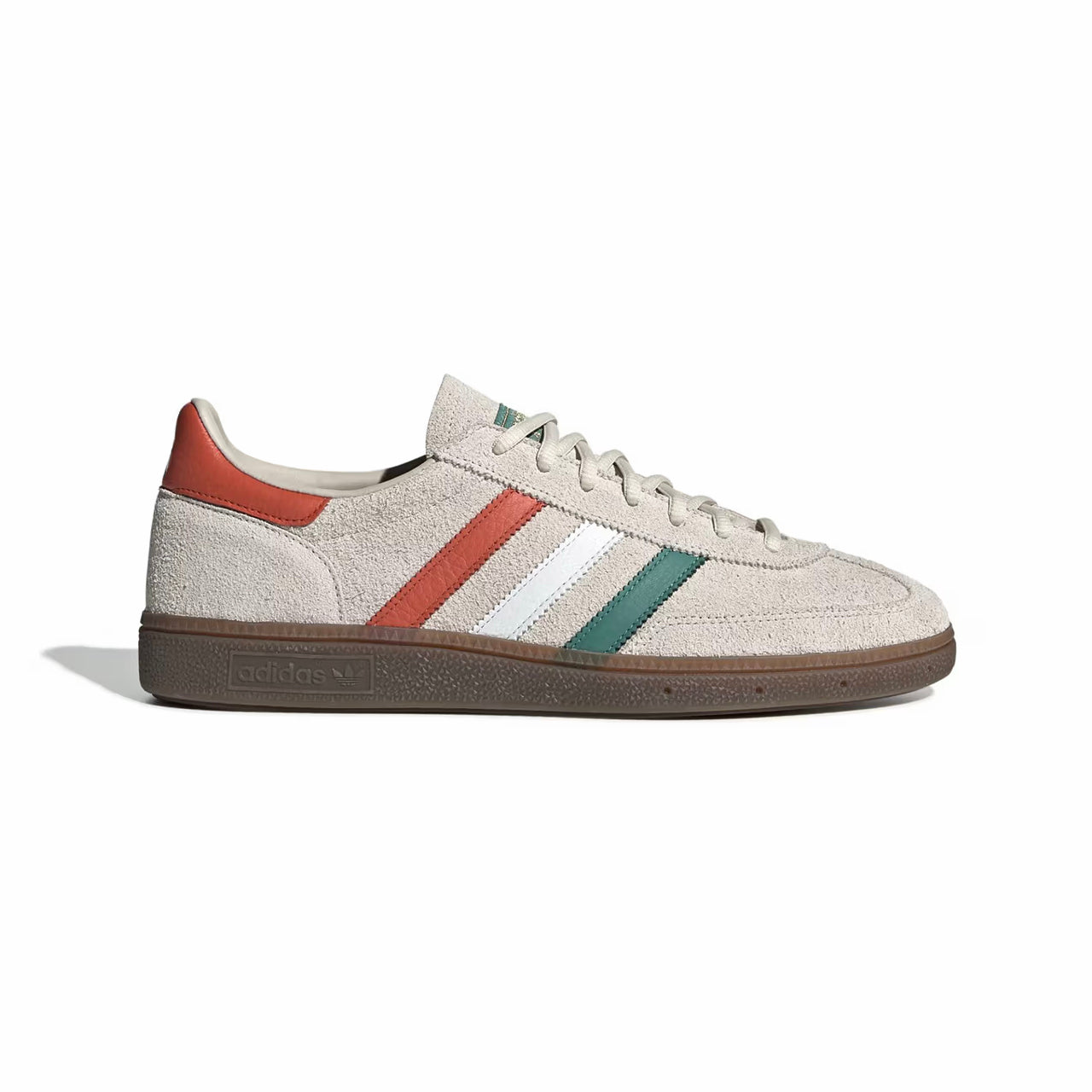 Adidas Handball Spezial Scarpe Beige con Dettagli Verde e Arancione Uomo Retro