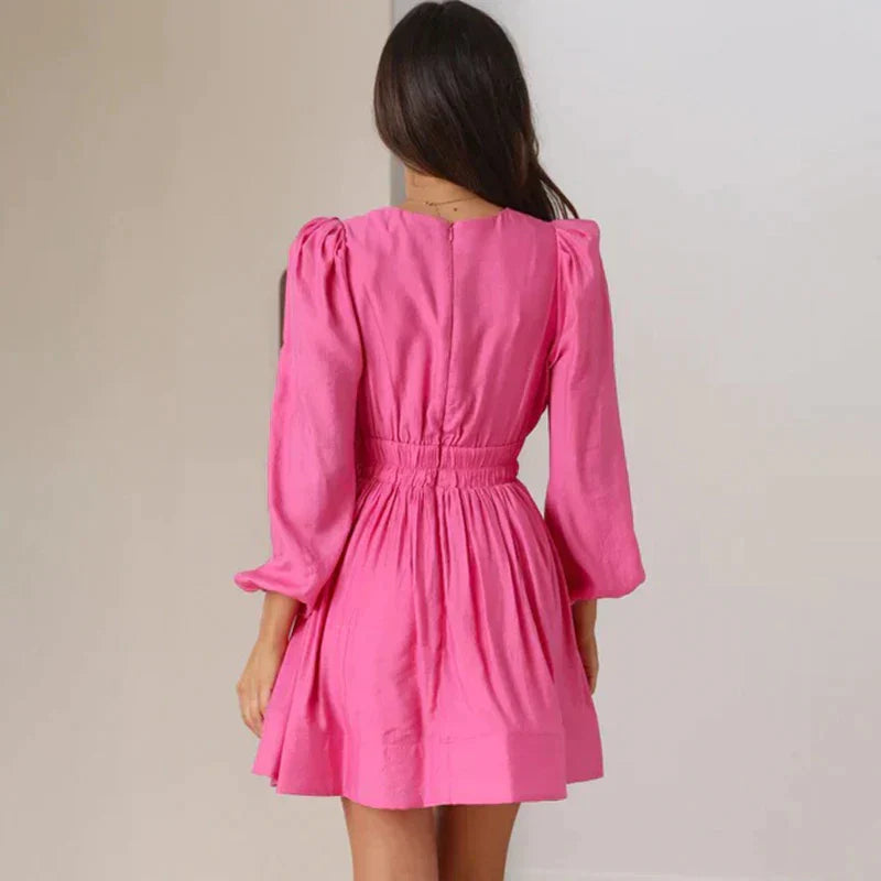 Abito Mini con Scollo a V per Donna