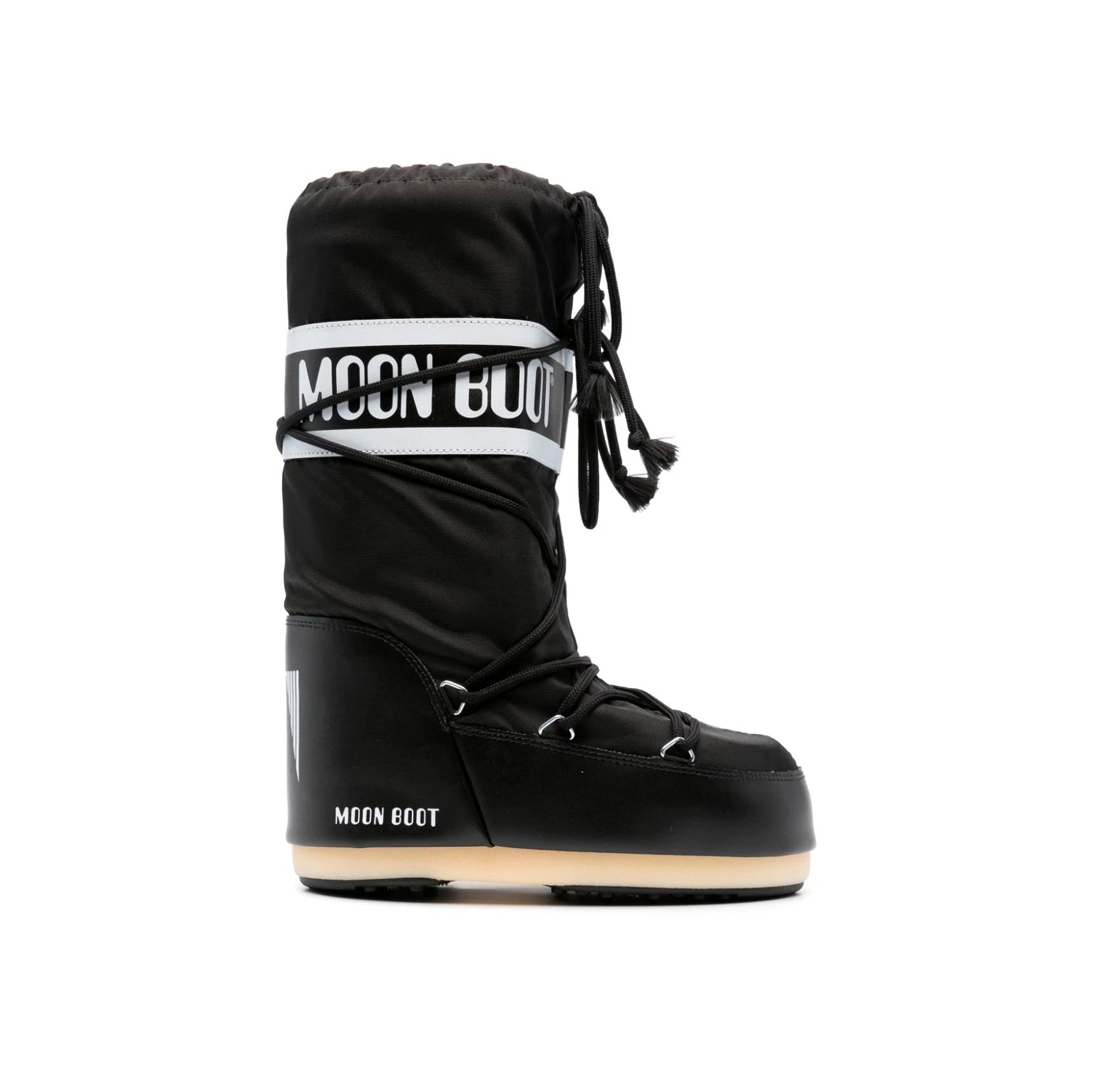Moon Boot Icon Nero Nylon Stivali Invernali Impermeabili