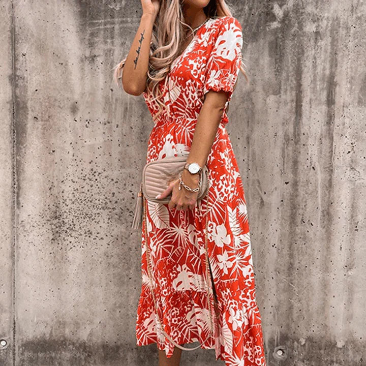 Abito a Fiori con Spacco per Donna | Bella